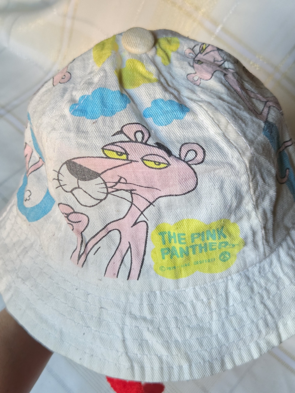 1979 Pink Panther Kids White Bucket Hat
